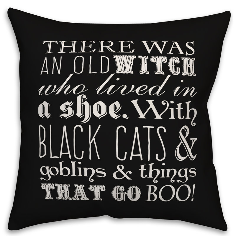  Coussin Witch Story, Utilisation intérieure seulement, 16 po x 1 po