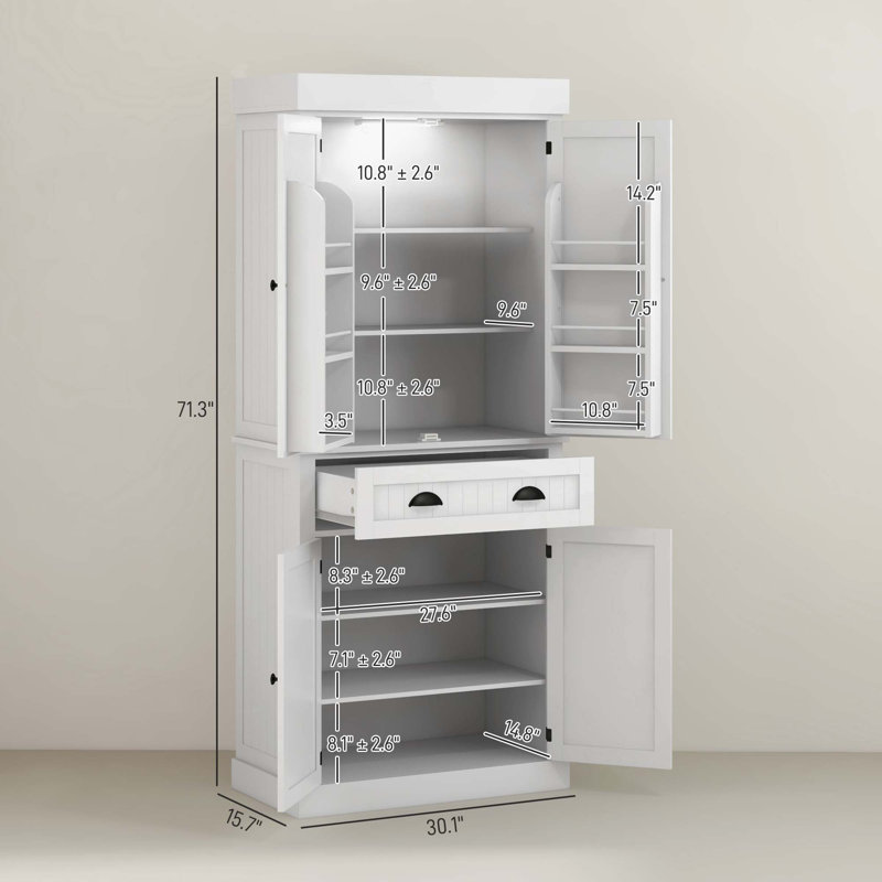 71" Kitchen Pantry Cabinet