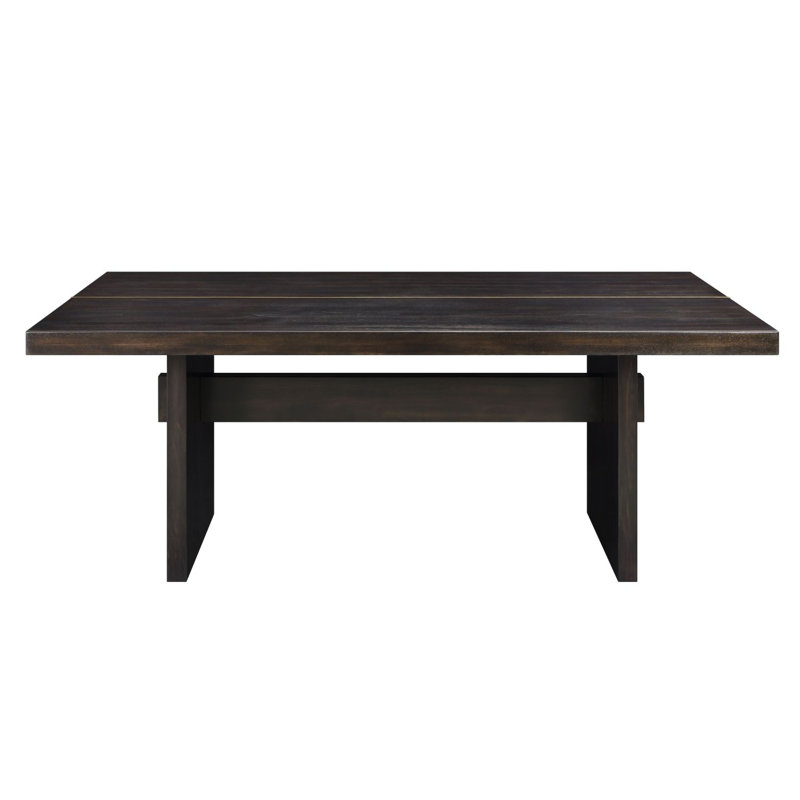 Table de salle à manger à finition espresso doré et rustique