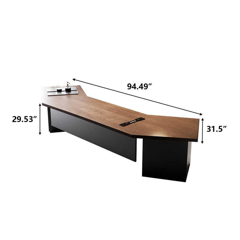 Bureau et table basse 94,49 po, 29.53" H x 94.49" W x 31.5" D
