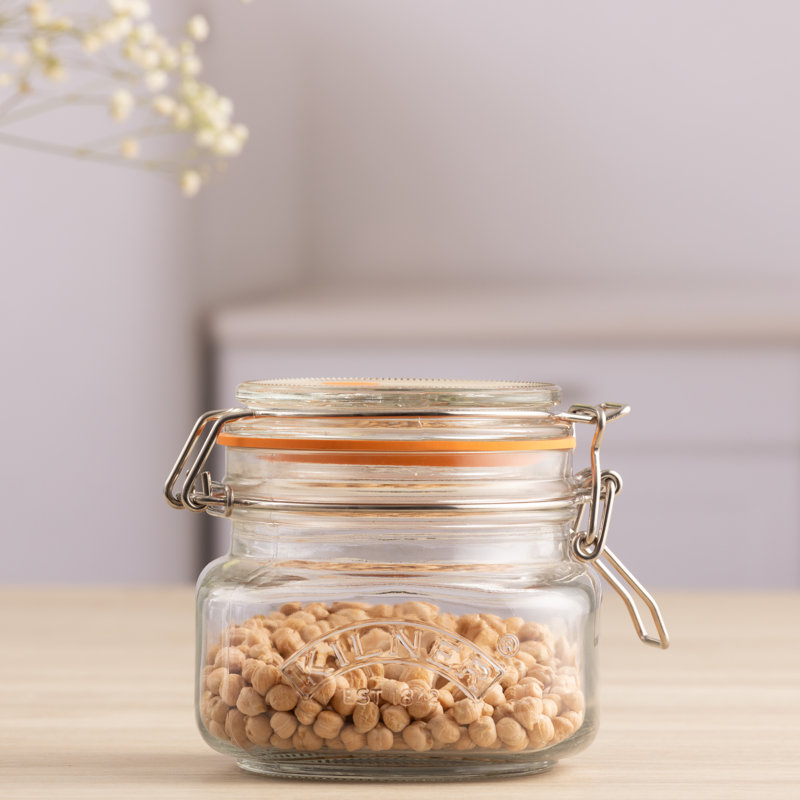 Kilner Clip Top Jars Square 0.5L (Set of 4)