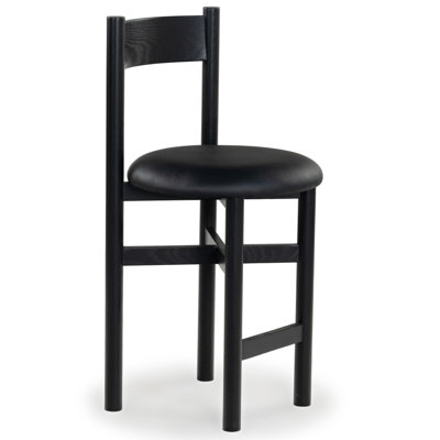 Tabouret de comptoir en cuir Zoyah Tayla