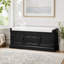 Banc de rangement avec tiroirs, armoires et coussin en velours-133953787