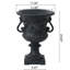 Urne décorative en oxyde de magnésium - Noir antique, L 17,3 po x l 24 po, jardin et patio noir sans assemblage, pot à fleurs-131083359