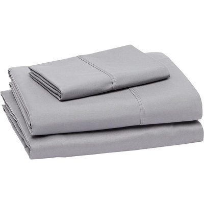 Ensemble de draps 3 pièces pour lit simple, literie en microfibre brossée douce avec poches profondes, respirante, infroissable, gris foncé