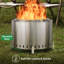 Stainless Steel Smokeless Fire Pit with Bag, Portable Low Smoke Wood Burning Fire Pit-1930231330-1918615410