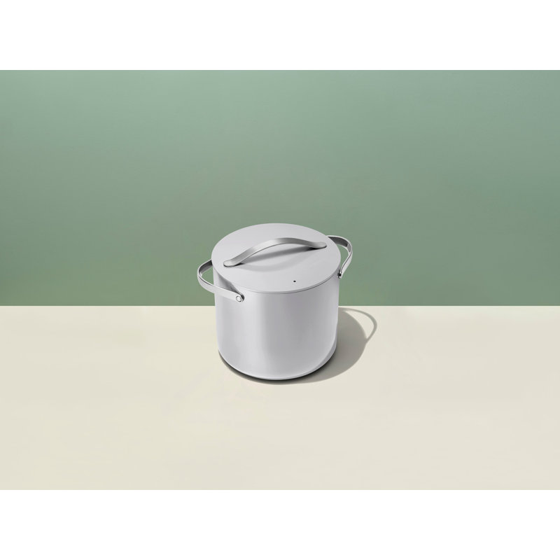 Caraway Nonstick Ceramic Petite Cooker W/ Lid, Gray, 12 quarts