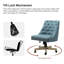 Chaise de traZurich capitonnée à boutons H 38,5 po Zurich avec base en bois manufacturé et massif-279403239