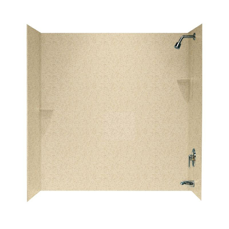 60'' W 30'' D 60'' H Alcove Solid Surface Wall, Bermuda Sand