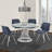Nevil Round Glass Top Metal Base Dining Table