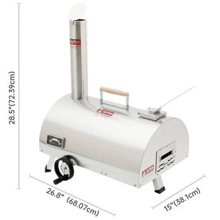 Silver Semi-circular 360° Manual Rotation Outdoor Pizza Oven