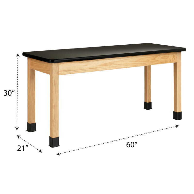 Série de tables à tablier à compartiments PerpetuLab avec différentes options de plateau et de taille, Composite naturel