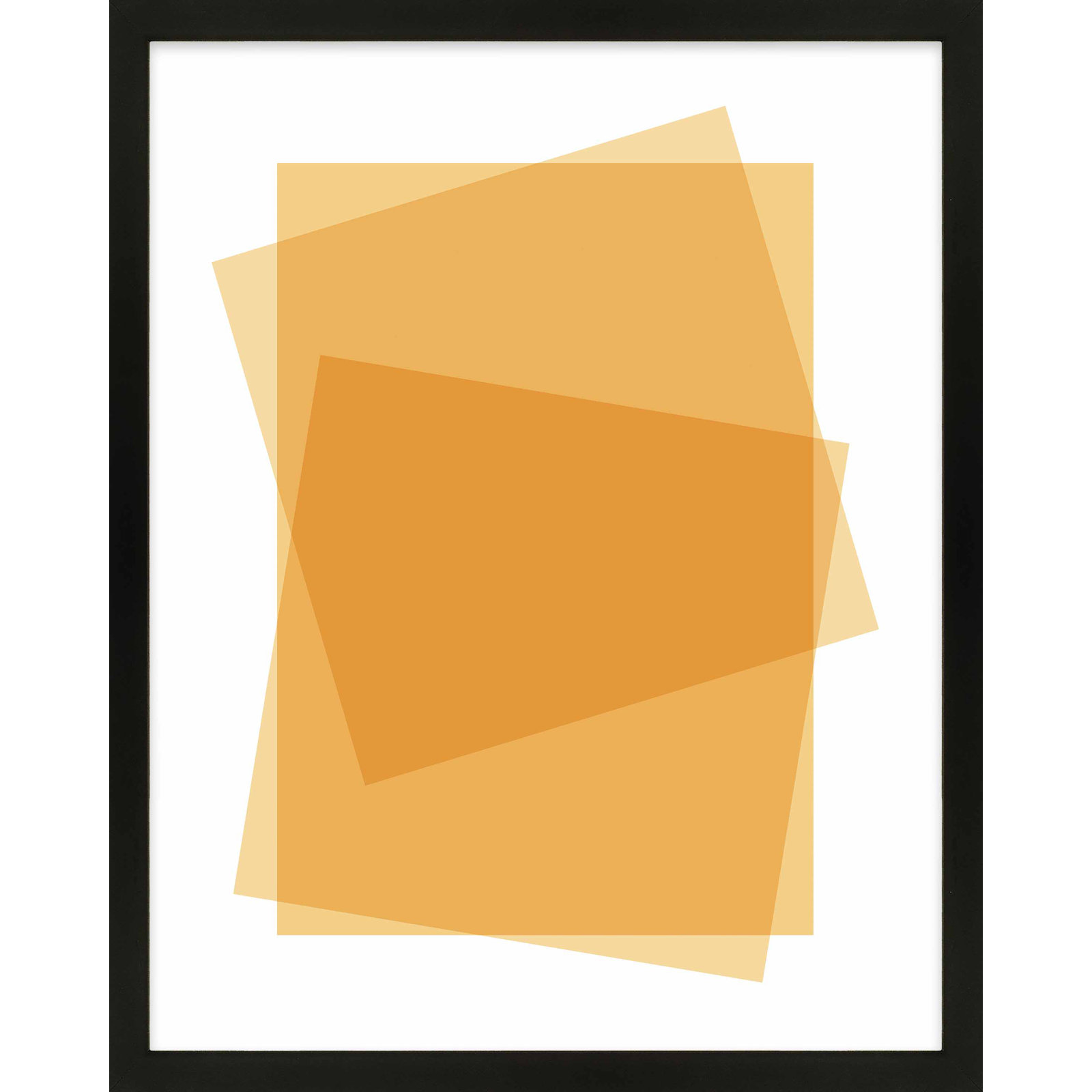 Kami "Yellow" Print by Jacques Pilon, Black Framed Paper, 20" H x 16" W