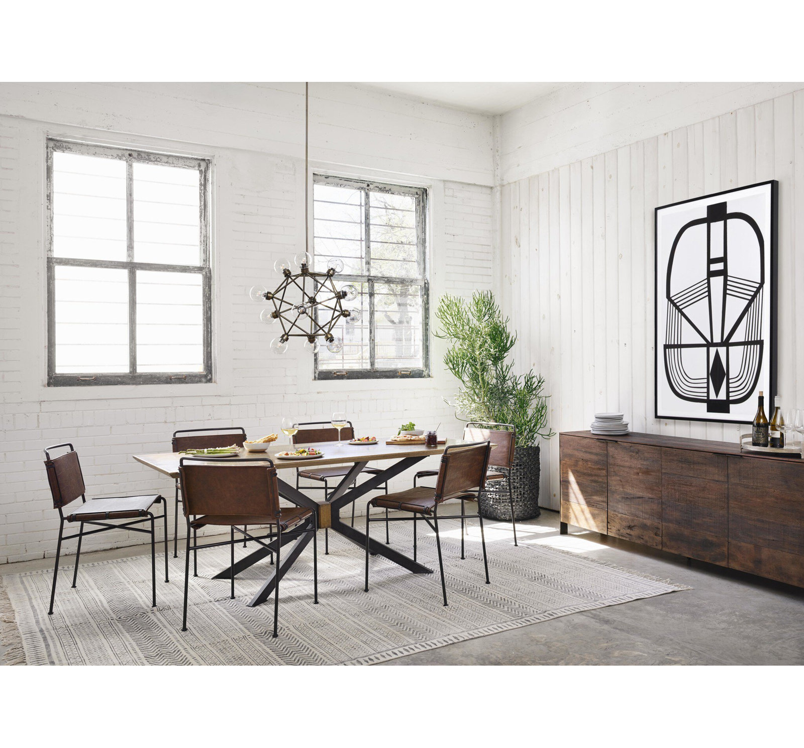 Loralee Dining Chair, Distressed Brown
