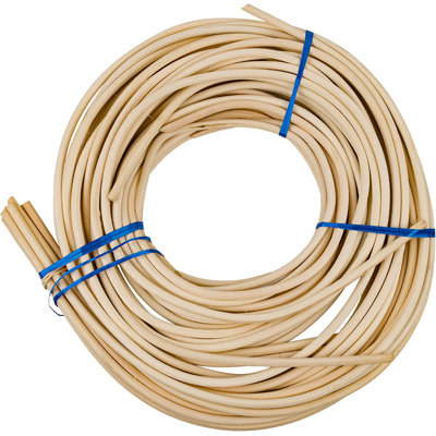#11-7.25 mm Round Reed | 1 Pound Coil | Rattan Reed for Basket Weaving and Wicker Furniture Making