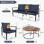 Ensemble de conversation de patio pour 7 personnes avec coussins hydrofuges de 4 po d'épaisseur, structure entièrement en aluminium antirouille et tables basses-108607092