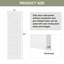 JUBEST 24 x 80 po, panneau de porte intérieure moulée à 5 panneaux, apprêt blanc lisse, âme creuse, composite-120641144