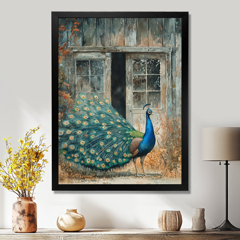 Hyler - animaux, art mural, H 44 po x l 34 po, Noir, Reproduction encadrée sans passe-partout