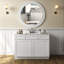Armoire de base pour évier Homeibro, portes à fermeture douce, pour la salle de lavage, la salle de douche, la buanderie-87690900-87690897