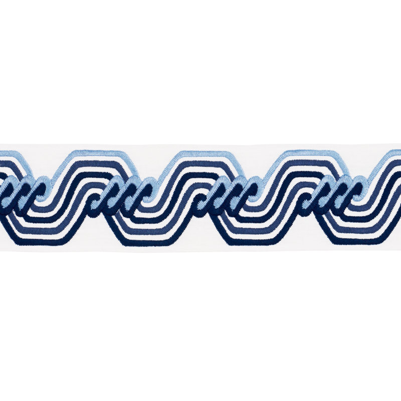 The Twist Embroidered Tape, Blue