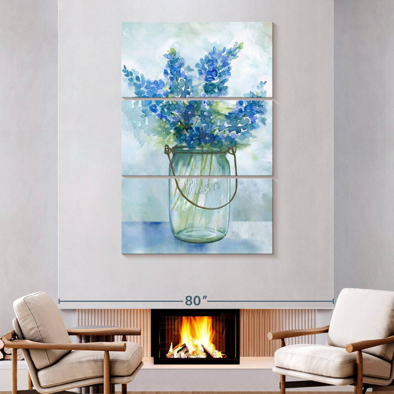 Harnek Bluebonnets II, 74" H x 48" W