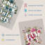 Family Boho Flowers and Floral Pink and Blues Modern 2 Piece Wall Art-88622408