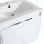 Meuble-lavabo de salle de bain avec lavabo en résine, portes à fermeture en douceur et armoire murale, conception à fixation flottante, contreplaqué