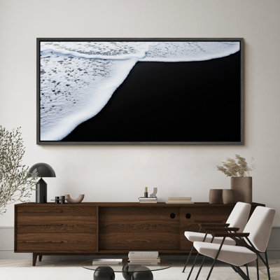 Large Framed Canvas Print Wall Art - Beach Ocean Landscape Print for Coastal Home Decor