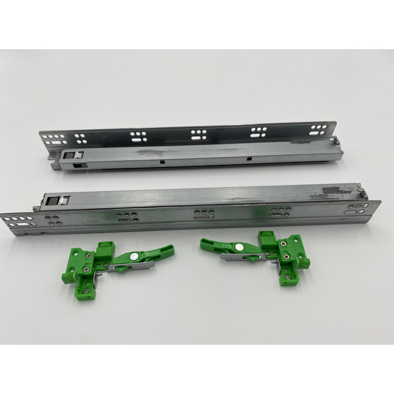 Fgv Italy Undermount Drawer Slides 18 Inches Full Extension Soft-close Similar To Blum, 18" H x 2.5" W x 18" D