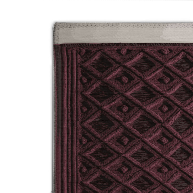 Trellis Brown Indoor and Outdoor Area Rug, Rectangle 2' x 3'