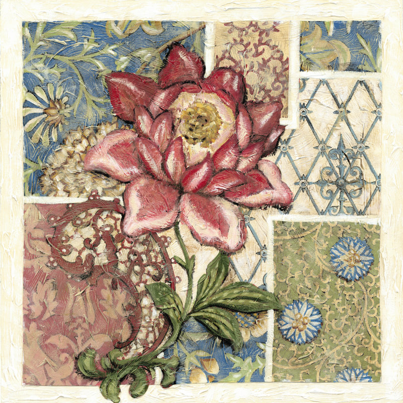 Rose Chintz II by Chariklia Zarris - Wrapped Canvas Painting, 91cm H x 91cm W x 3.8cm D	