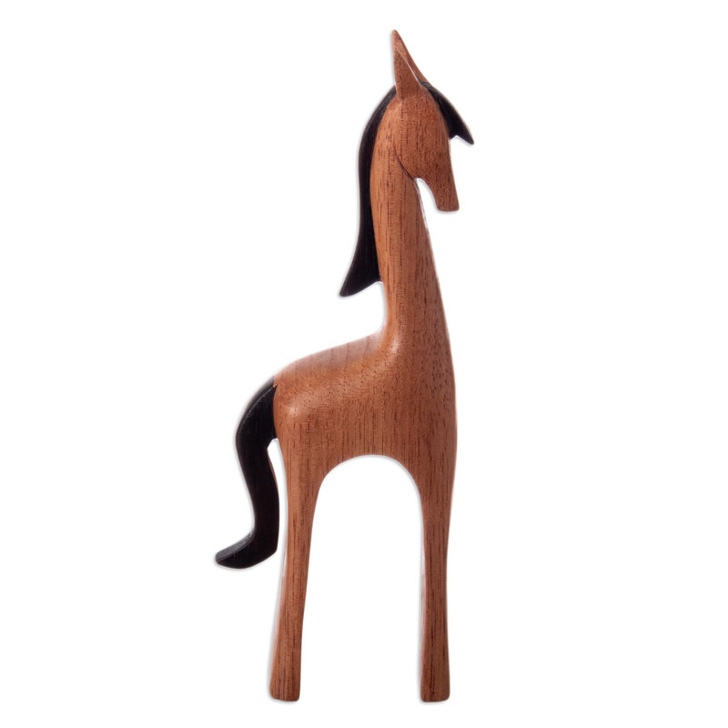 Loon Peak® Handmade Sophisticated Horse Wood Sculpture