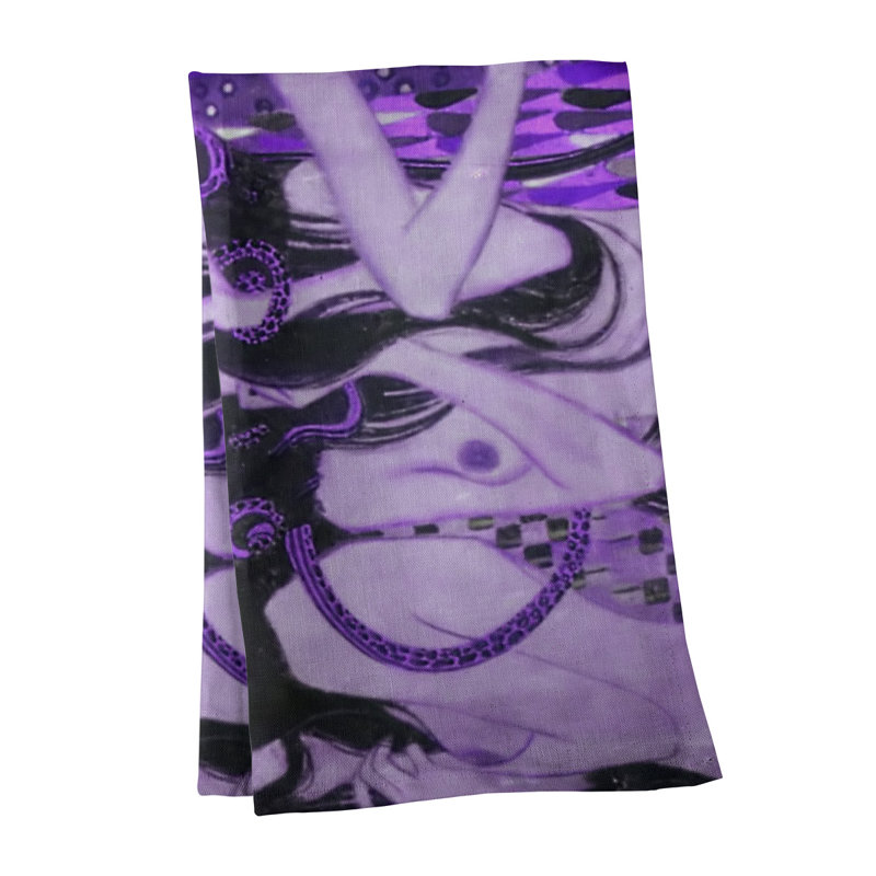 Serviette de thé beethoven frise Magaw, Mauve, Polyester sergé