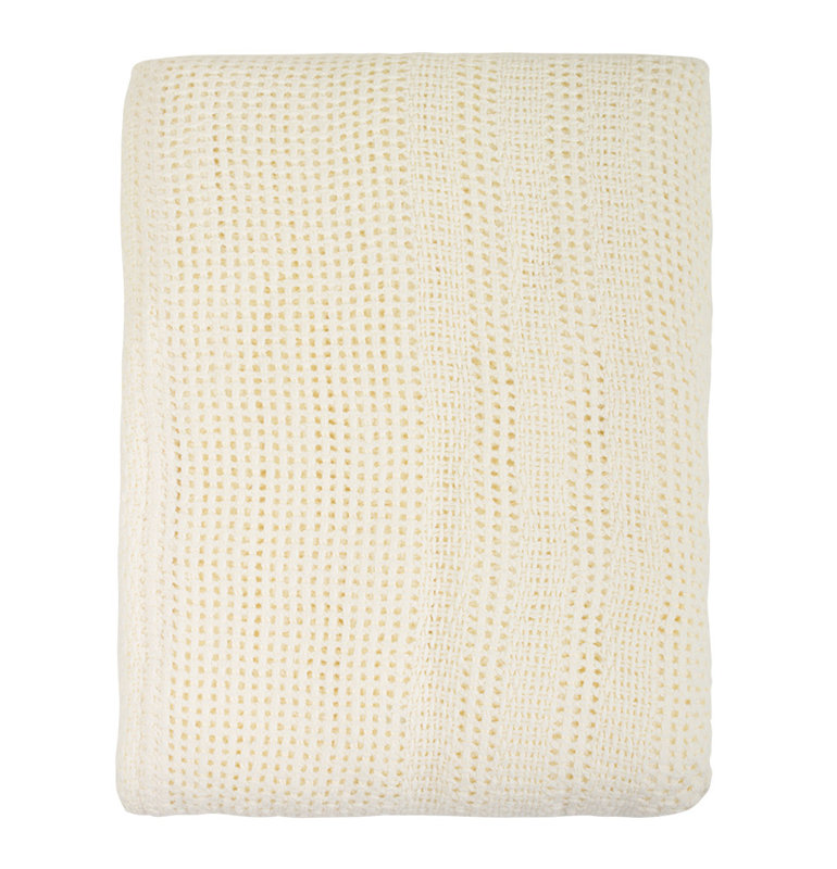 Bryan Cotton Baby Blanket, 100cm W  x 150cm L, Cream