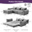 Canapé modulaire en L en forme de L en chenille pliable Wave-129051529