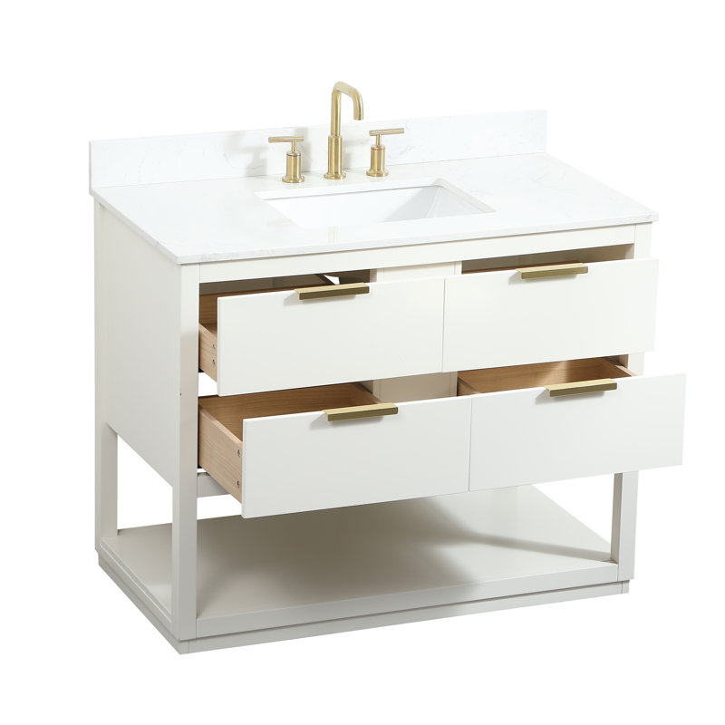 Ensemble de meuble-lavabo simple 42 po Felicity, Blanc