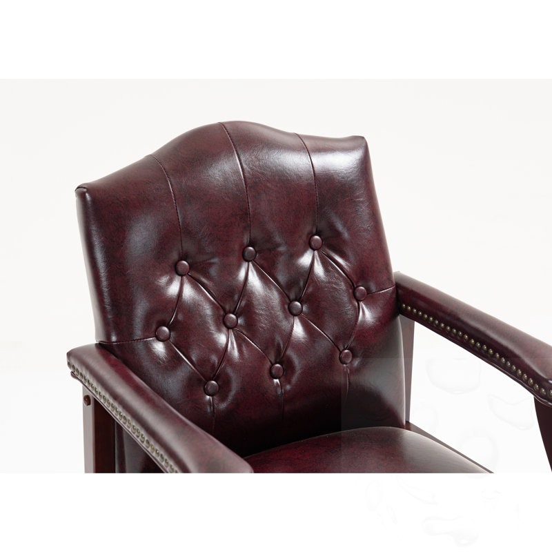 Chaises de bureau capitonnées avec accoudoirs