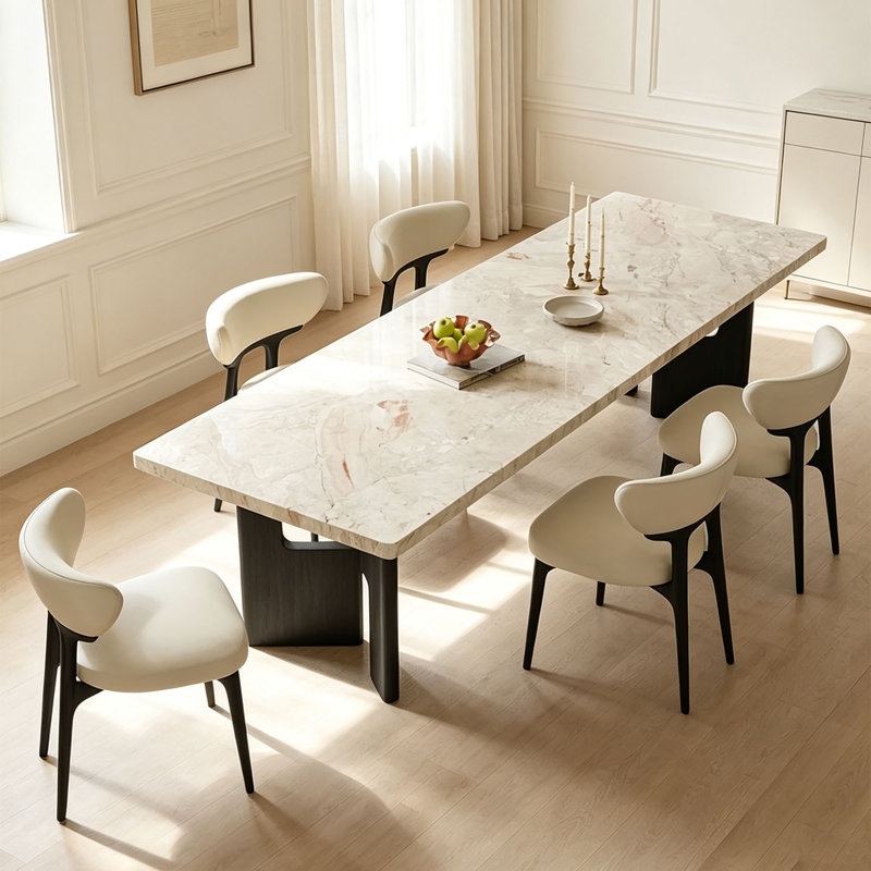 Table frittée de style français Mid-Century, H 29,5 po x l 59,1 po x P 31,5 po