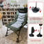 Fauteuil inclinable pliant de camping avec coussins réglables, noir et gris-407261200