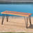 Industrial Rustic Coffee Table With Wood And Iron Frame, 18" X 43" 18", Style Design Outdoor