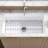 32" L Single Bowl Rectangular Fireclay Dual-mount Kitchen Sink with Sink Grid & Basket Strainer-87618914