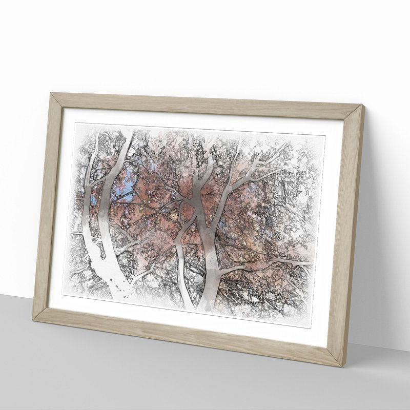 Maple Tree Vol.2 - Picture Frame Painting, 36cm H x 48cm W x 2cm D, Oak