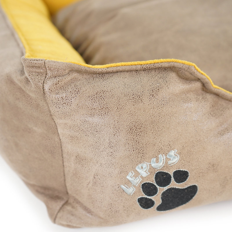Panier de support pour chien, Brun/jaune, Petit (l 19,3 po x P 14,2 po x H 7,1 po)