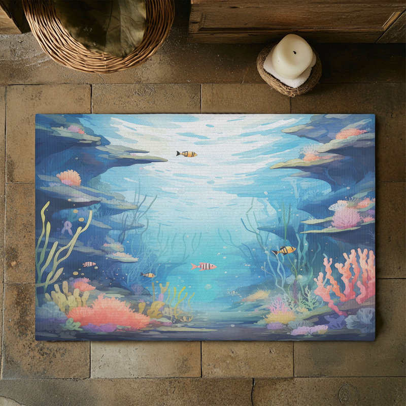 Tapis tressé Sea Life, Rectangulaire 3 pi x 5 pi