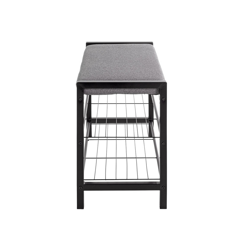 6 Pair Shoe Storage, Black/Grey