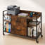 Classeur à roulettes vintage avec prises de courant et tiroirs verrouillables pour les solutions de rangement de bureau personnel