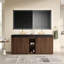 GALAN 72F" Winston Walnut Bathroom Vanity with Sink, Large Storage Freestanding Bathroom Vanity for Modern Bathroom, One-Piece Black Sink Basin without Drain and Faucet, LTL
