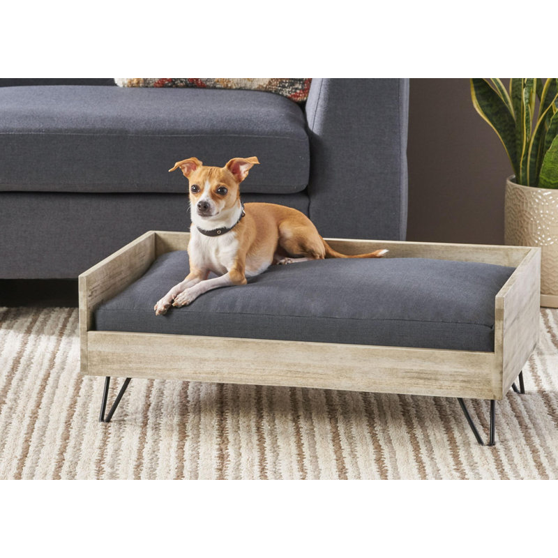Lits pour chien de taille moyenne Mid-Century Modern Acacia Wood