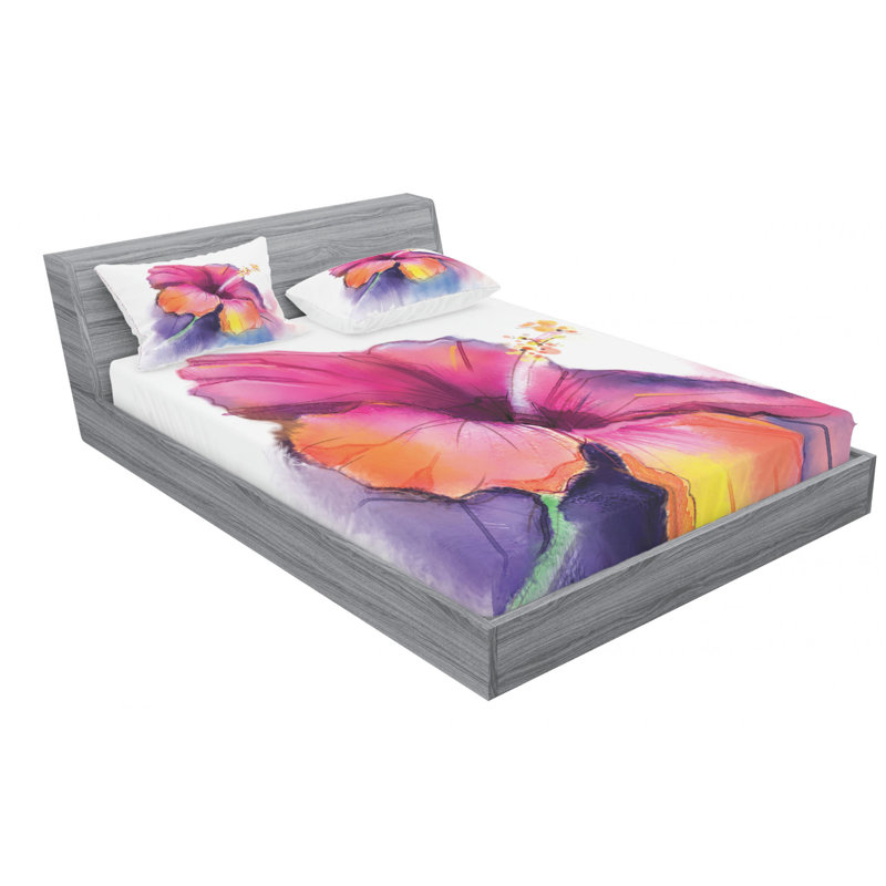 Microfiber Sheet Set, Queen Sheet Set with Fitted Sheet