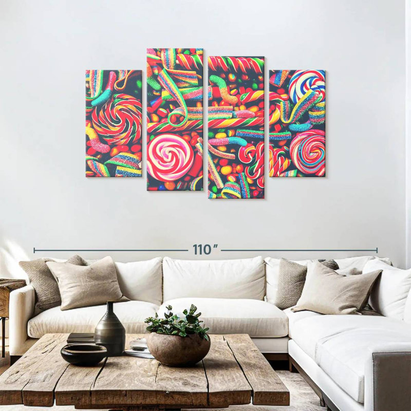 Yarlin Sugary Candies, 48" H x 75" W